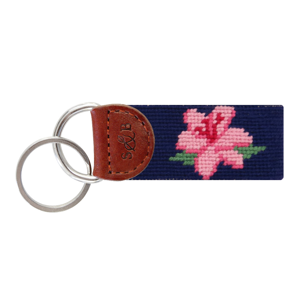 Azalea Needlepoint Key Fob by Smathers & Branson - Country Club Prep
