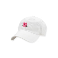 Azalea Needlepoint Performance Hat in White by Smathers & Branson - Country Club Prep