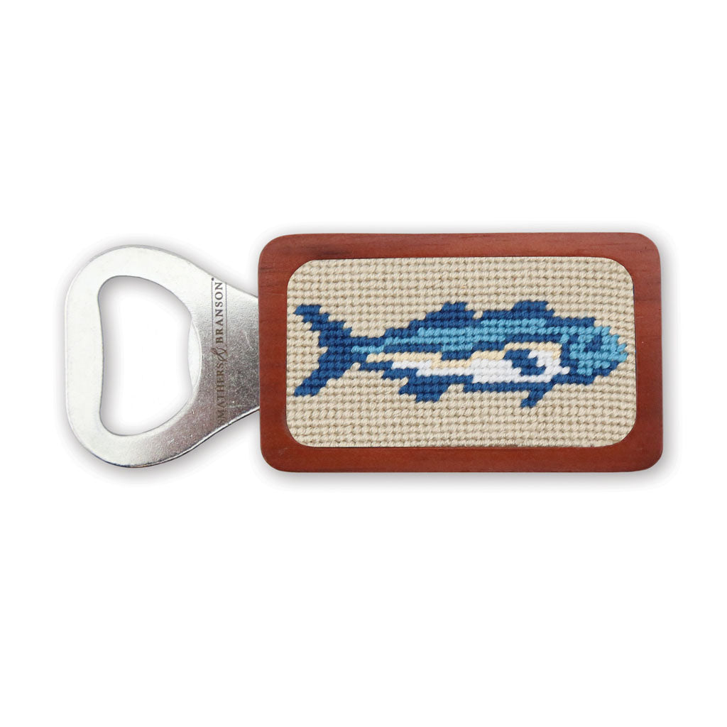 Azul Fish Needlepoint Bottle Opener by Smathers & Branson - Country Club Prep