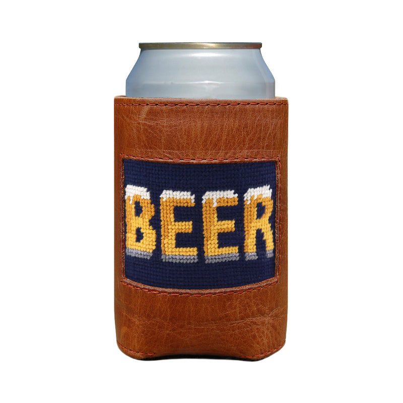 Beer Needlepoint Can Cooler by Smathers & Branson