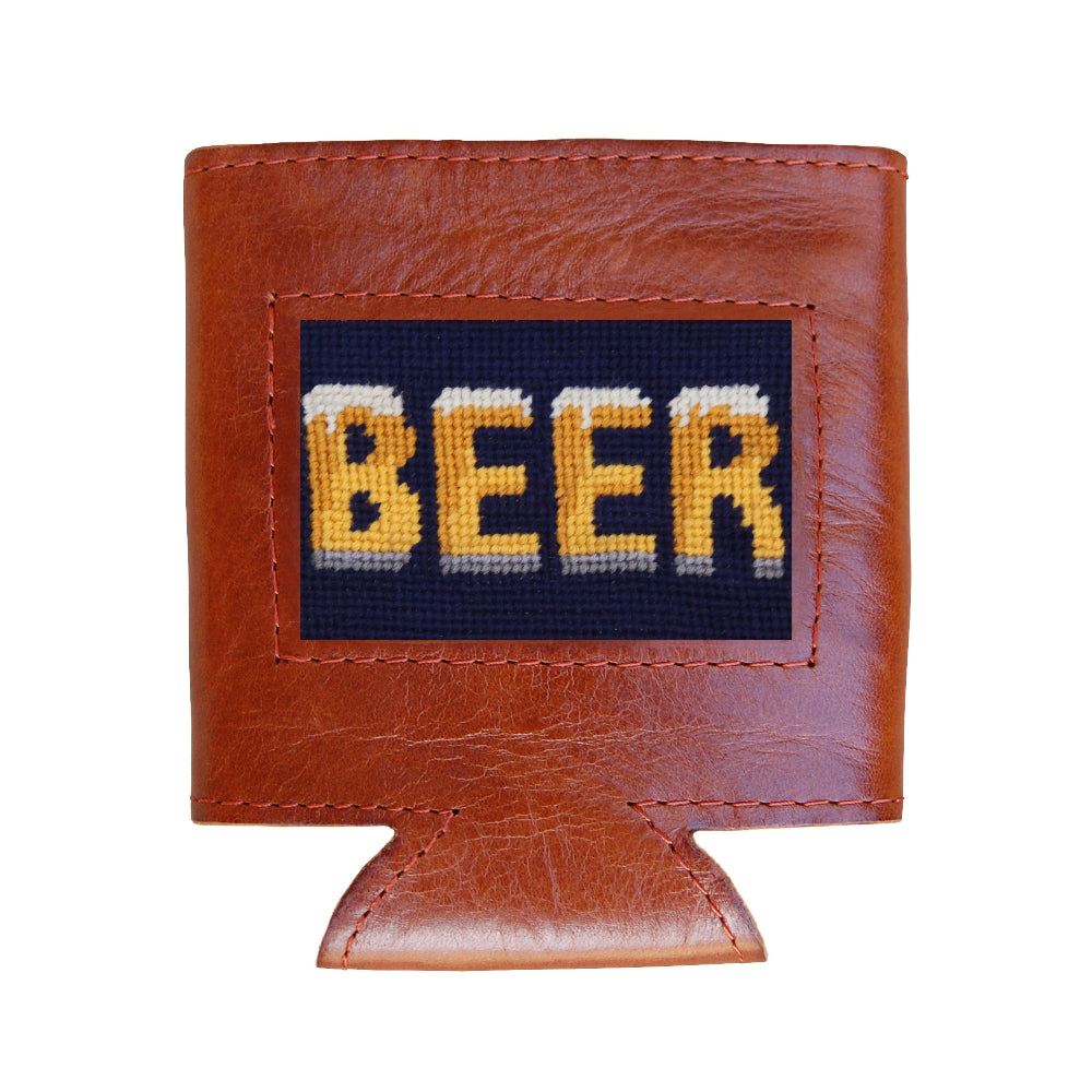 Beer Needlepoint Can Cooler by Smathers & Branson