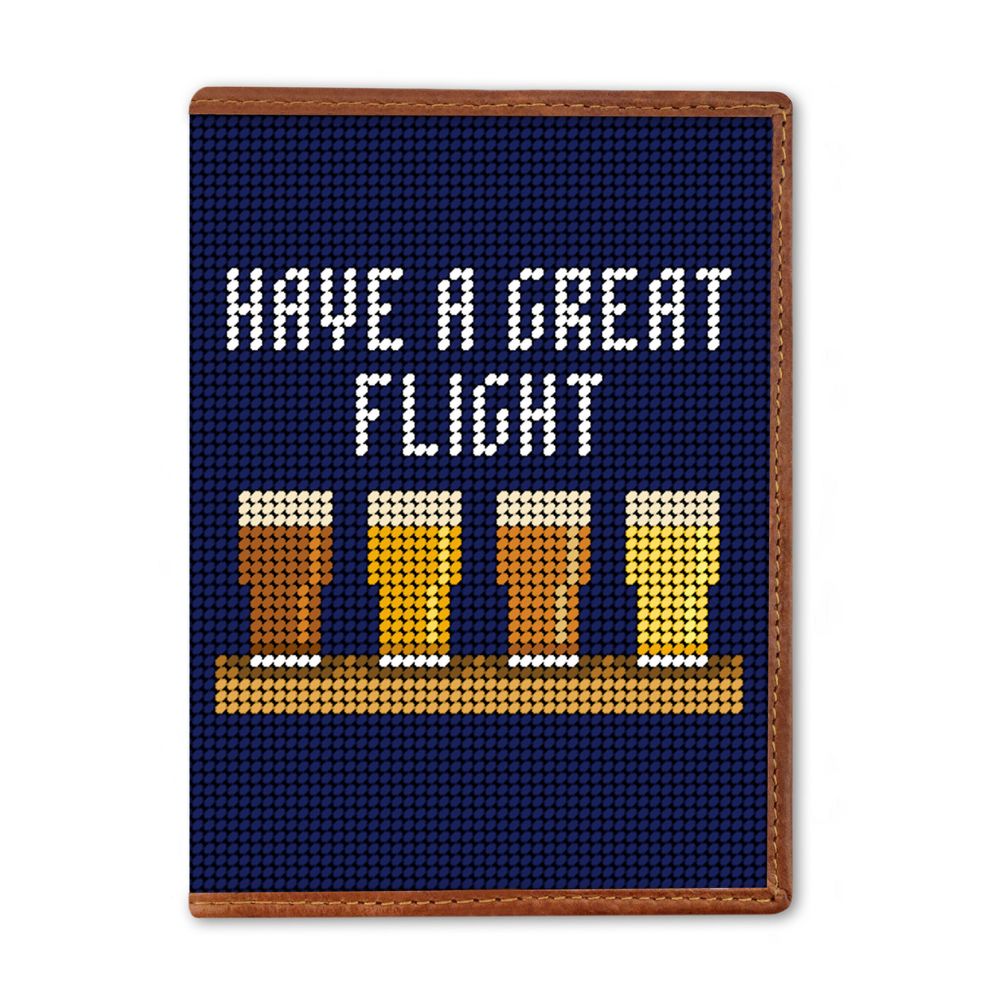 Beer Flight Needlepoint Passport Case by Smathers & Branson - Country Club Prep