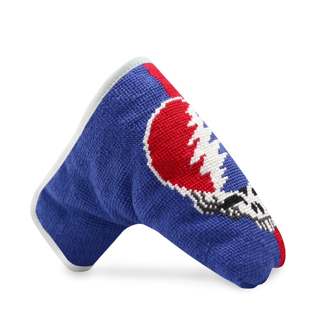 Big Steal Your Face White Needlepoint Putter Headcover by Smathers & Branson - Country Club Prep