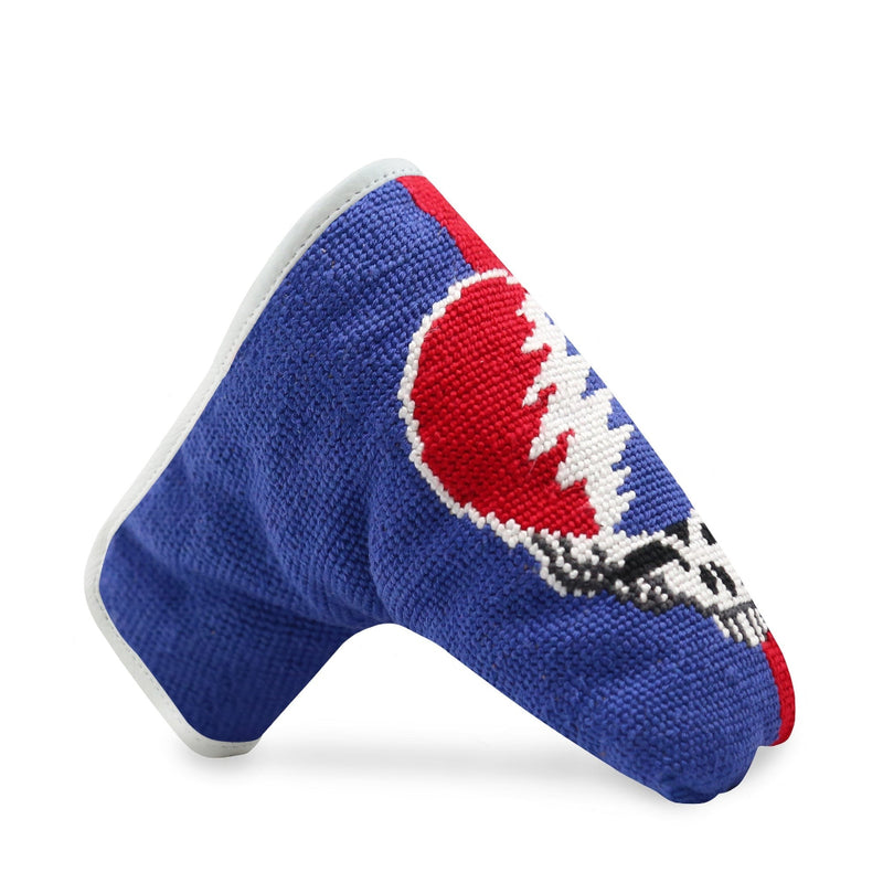 Big Steal Your Face White Needlepoint Putter Headcover by Smathers & Branson - Country Club Prep