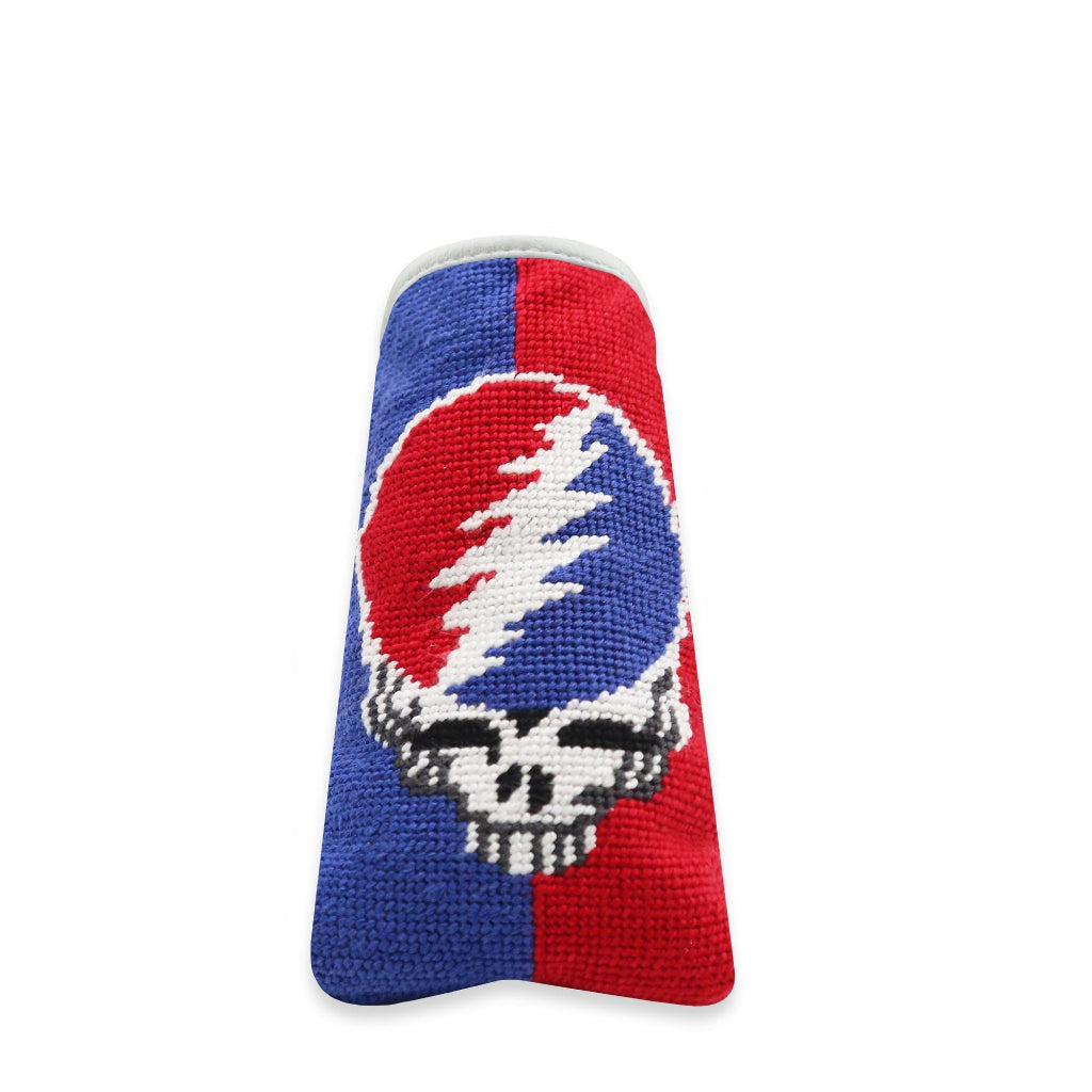 Big Steal Your Face White Needlepoint Putter Headcover by Smathers & Branson - Country Club Prep
