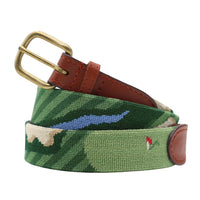 Birds Eye Golf Needlepoint Belt by Smathers & Branson - Country Club Prep