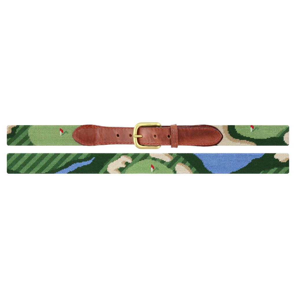 Birds Eye Golf Needlepoint Belt by Smathers & Branson - Country Club Prep