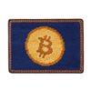 Bitcoin Needlepoint Credit Card Wallet by Smathers & Branson - Country Club Prep