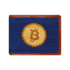 Bitcoin Needlepoint Bi-Fold Wallet by Smathers & Branson - Country Club Prep