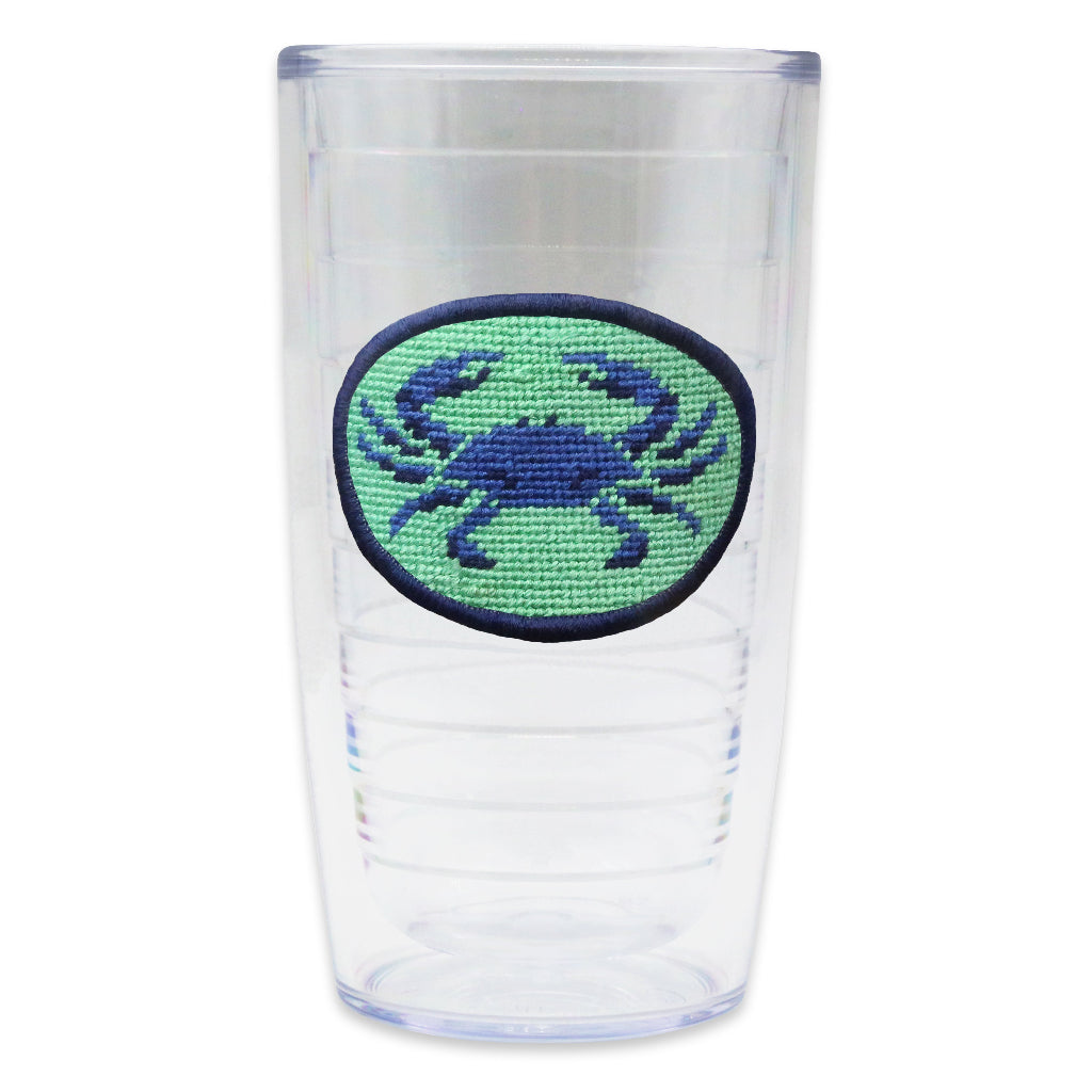 Blue Crab Needlepoint Tumbler by Smathers & Branson - Country Club Prep