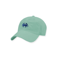 Blue Crab Performance Needlepoint Hat in Seafoam by Smathers & Branson
