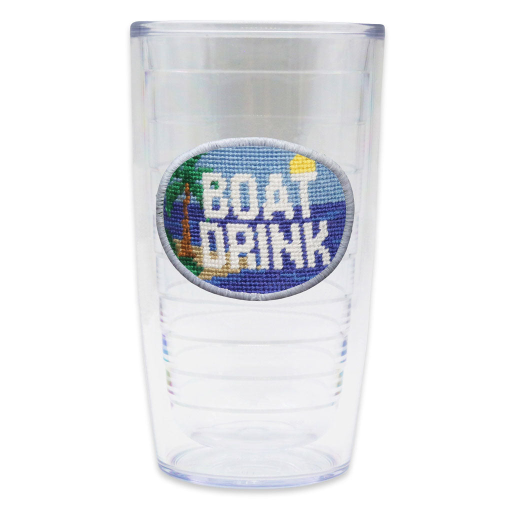 Boat Drink Needlepoint Tumbler by Smathers & Branson - Country Club Prep
