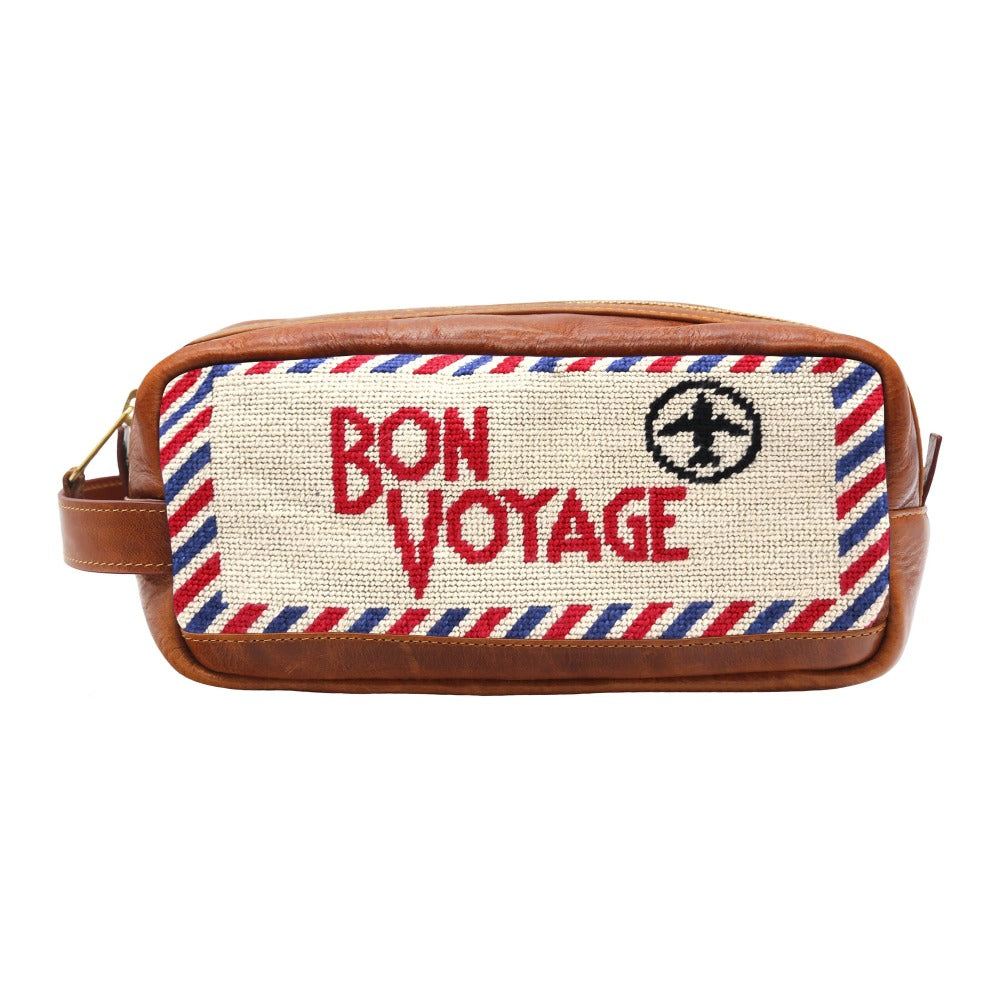 Bon Voyage Needlepoint Toiletry Bag by Smathers & Branson - Country Club Prep