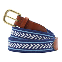 Camden Stripe Needlepoint Belt by Smathers & Branson - Country Club Prep