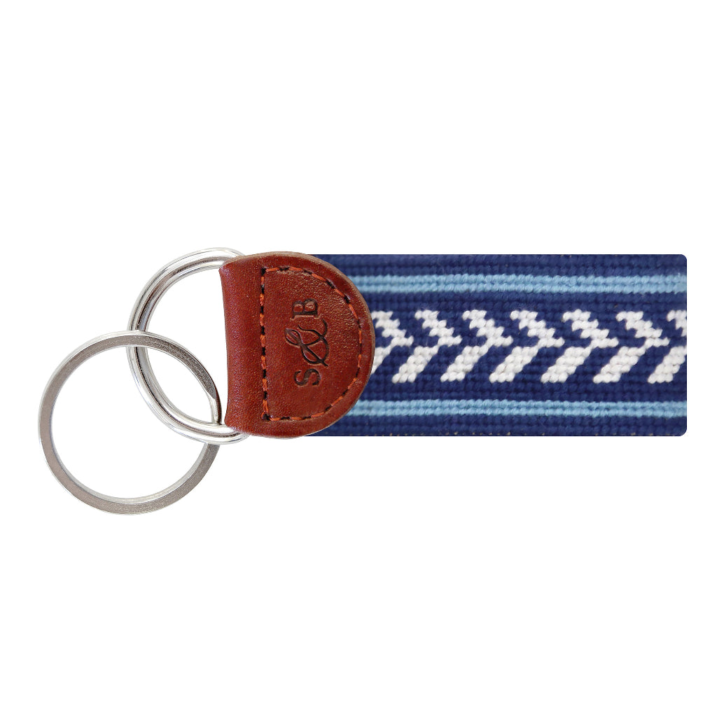 Camden Stripe Needlepoint Key Fob by Smathers & Branson