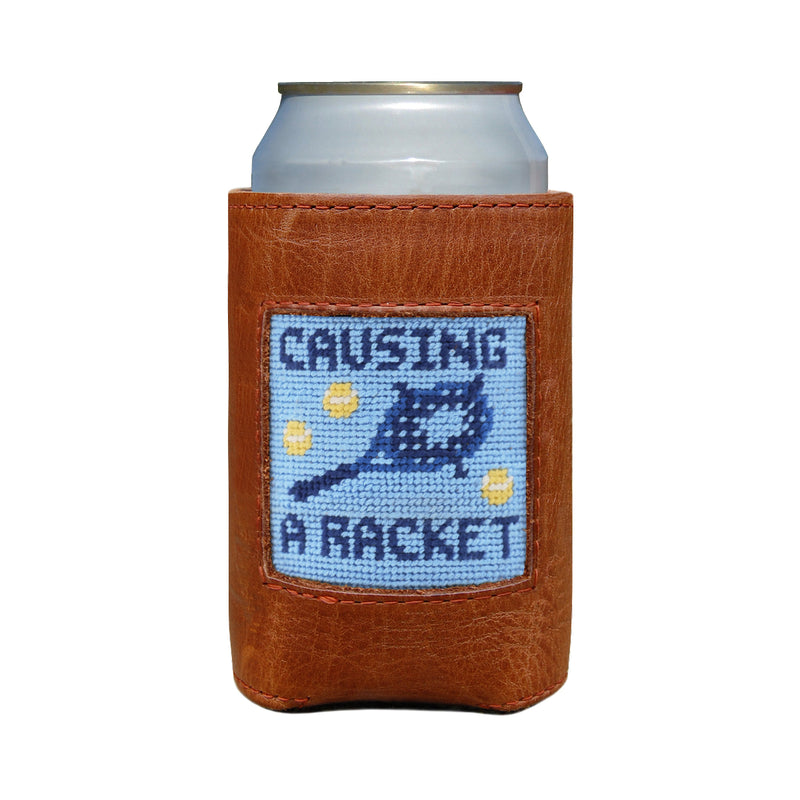 Causing a Racket Needlepoint Can Cooler by Smathers & Branson - Country Club Prep