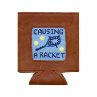 Causing a Racket Needlepoint Can Cooler by Smathers & Branson - Country Club Prep