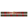 Christmas Plaid Needlepoint Belt by Smathers & Branson - Country Club Prep