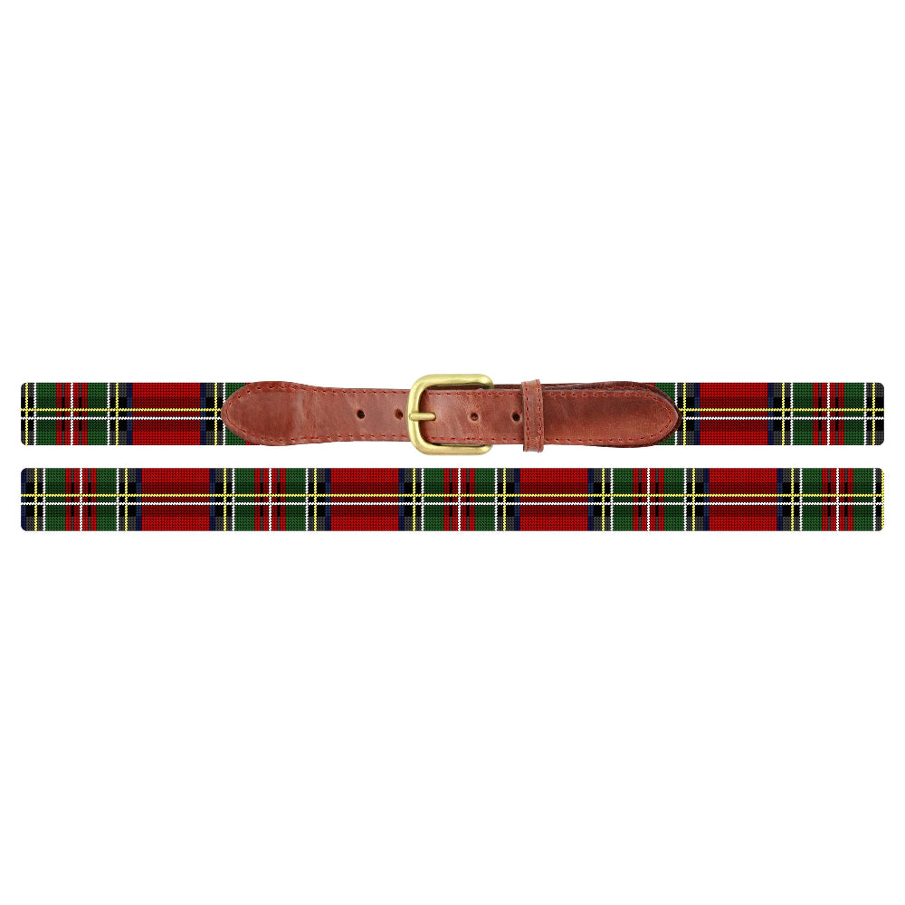 Christmas Plaid Needlepoint Belt by Smathers & Branson - Country Club Prep