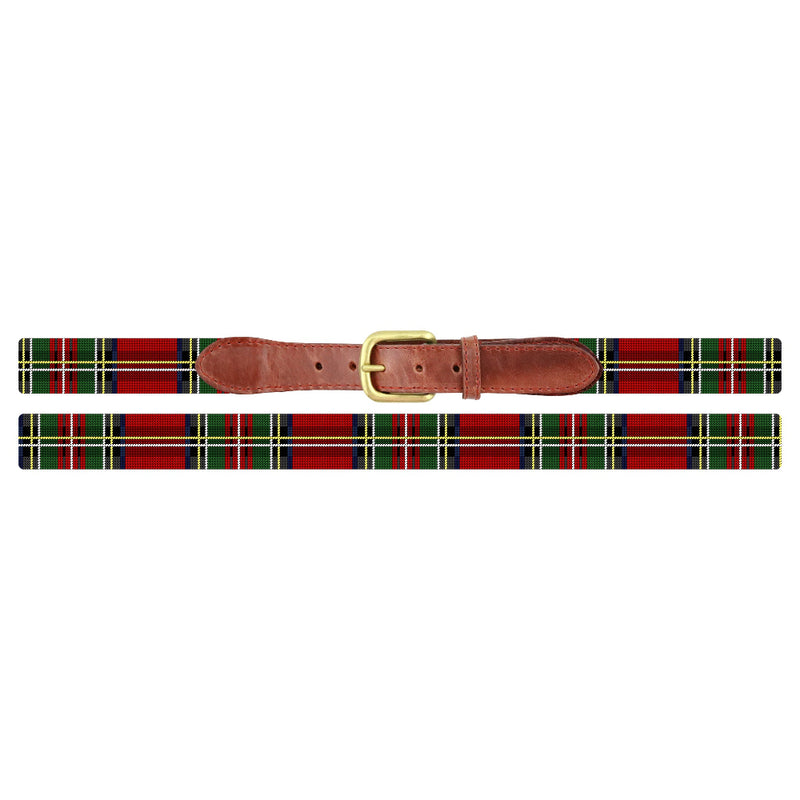 Christmas Plaid Needlepoint Belt by Smathers & Branson - Country Club Prep