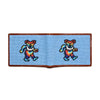 Dancing Bear Tie Dye Needlepoint Bi-Fold Wallet by Smathers & Branson - Country Club Prep