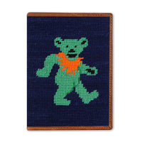 Dancing Bear Needlepoint Passport Case by Smathers & Branson - Country Club Prep