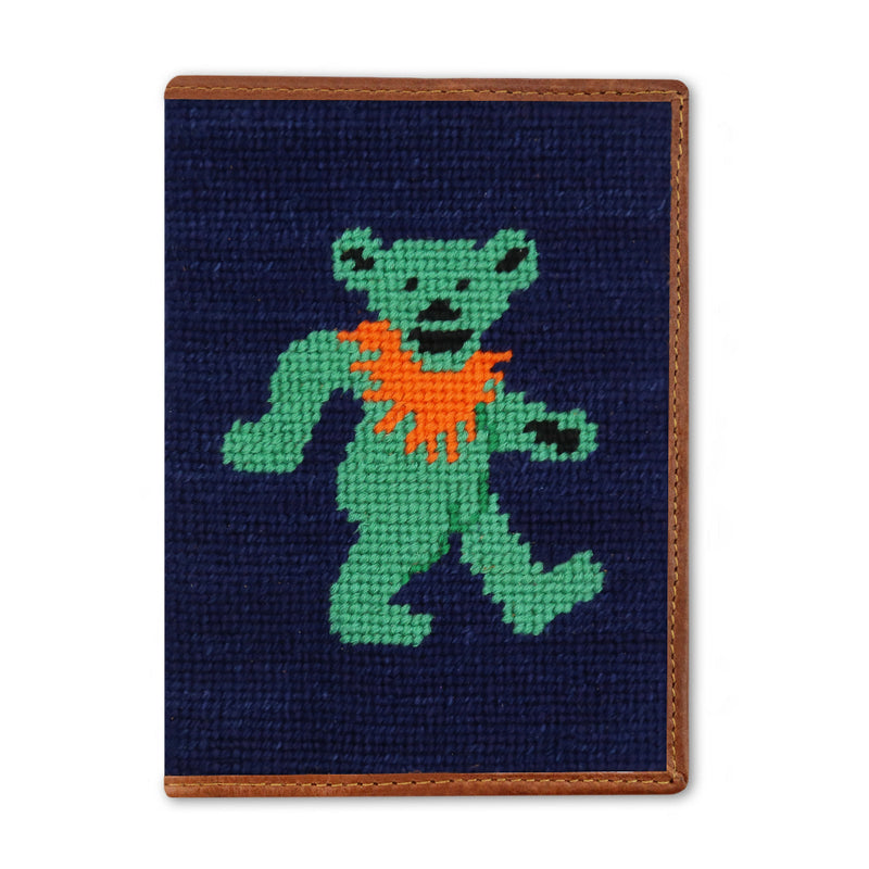 Dancing Bear Needlepoint Passport Case by Smathers & Branson - Country Club Prep