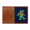 Dancing Bear Needlepoint Passport Case by Smathers & Branson - Country Club Prep