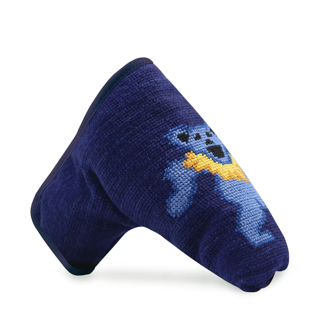 Dancing Bear Navy Needlepoint Putter Headcover by Smathers & Branson - Country Club Prep
