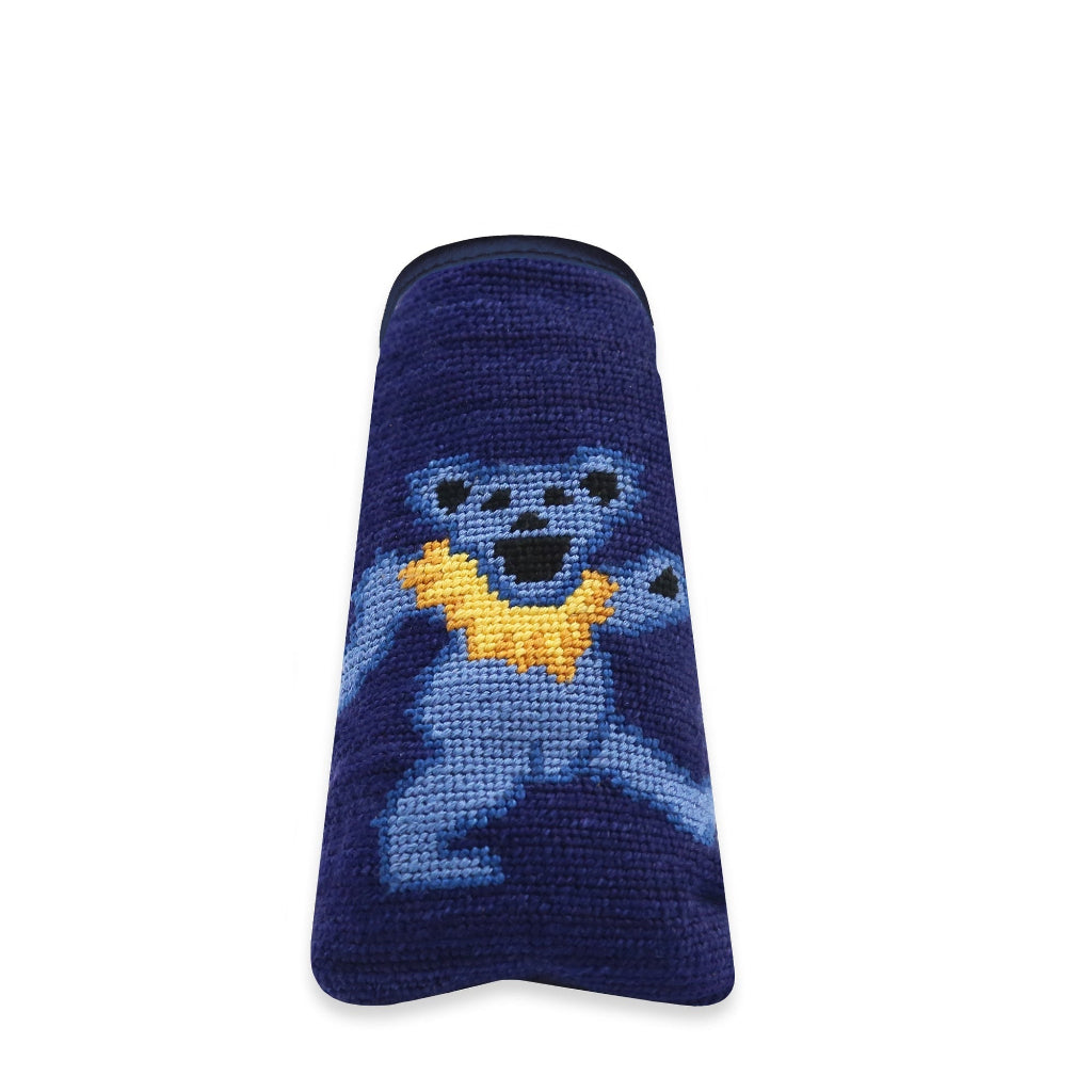 Dancing Bear Navy Needlepoint Putter Headcover by Smathers & Branson - Country Club Prep