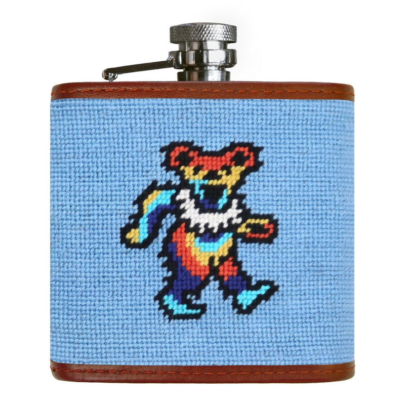 Dancing Bear Tie Dye Needlepoint Flask by Smathers & Branson - Country Club Prep