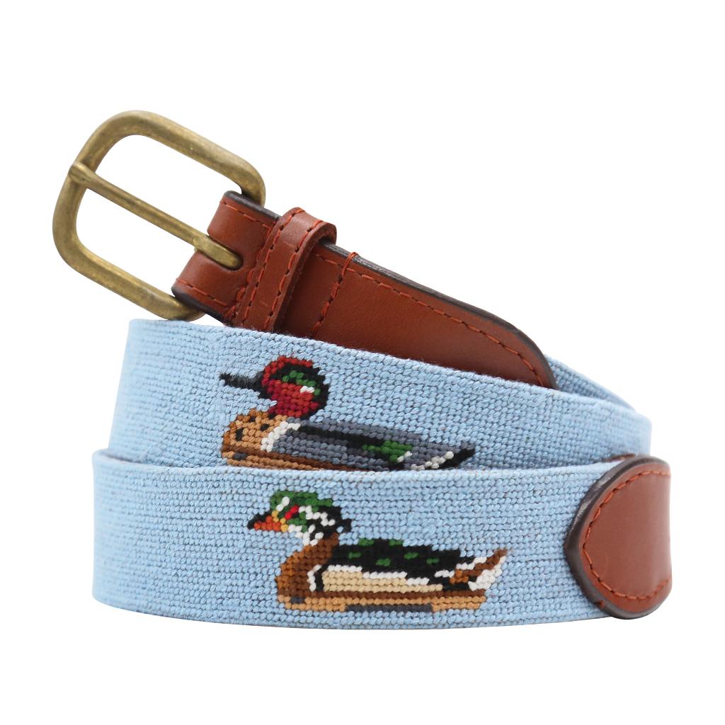 Duck Decoys Needlepoint Belt by Smathers & Branson - Country Club Prep