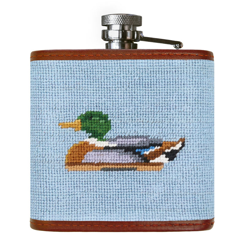 Duck Decoys Needlepoint Flask by Smathers & Branson - Country Club Prep