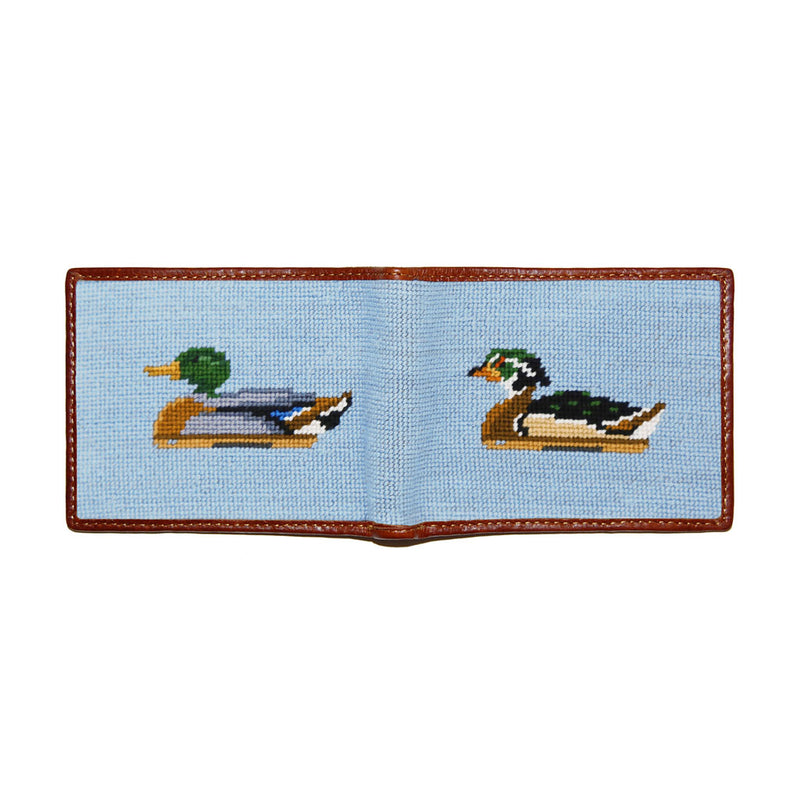 Duck Decoys Needlepoint Bi-Fold Wallet by Smathers & Branson - Country Club Prep
