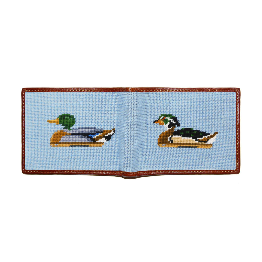 Duck Decoys Needlepoint Bi-Fold Wallet by Smathers & Branson - Country Club Prep