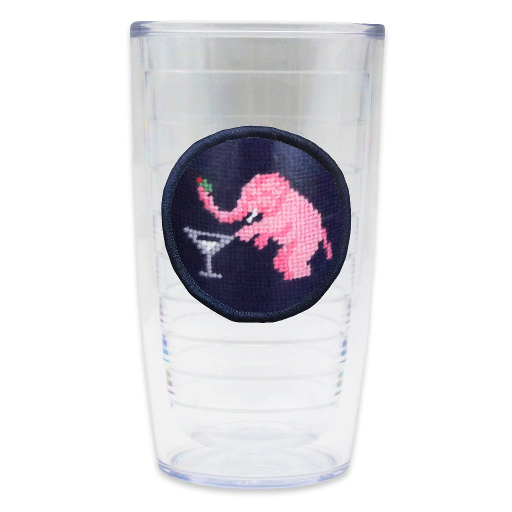 Elephant Martini Needlepoint Tumbler by Smathers & Branson - Country Club Prep