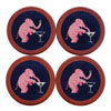 Elephant Martini Coasters in Navy by Smathers & Branson - Country Club Prep