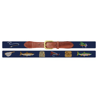 Fly Fishing Life Needlepoint Belt by Smathers & Branson