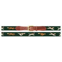 Fox Chase Needlepoint Belt by Smathers & Branson - Country Club Prep