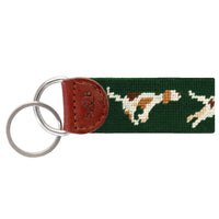 Fox Chase Needlepoint Key Fob by Smathers & Branson