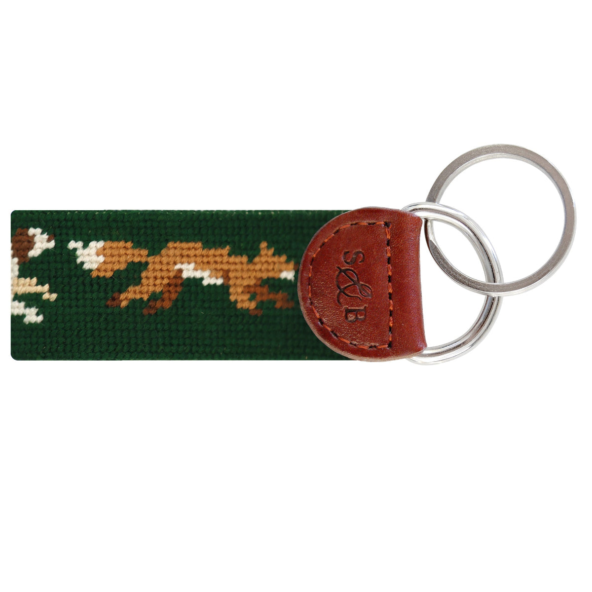 Fox Chase Needlepoint Key Fob by Smathers & Branson
