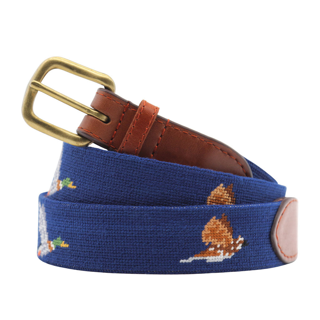 Game Birds Needlepoint Belt by Smathers & Branson - Country Club Prep