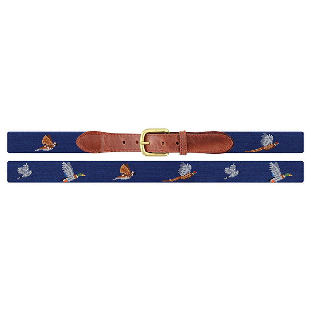 Game Birds Needlepoint Belt by Smathers & Branson - Country Club Prep