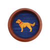 Golden Retriever Needlepoint Wine Bottle Coaster by Smathers & Branson