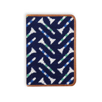 Golf Tee Pattern Needlepoint Scorecard Holder by Smathers & Branson - Country Club Prep