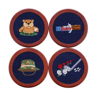 Gopher Golf Life Needlepoint Coasters by Smathers & Branson
