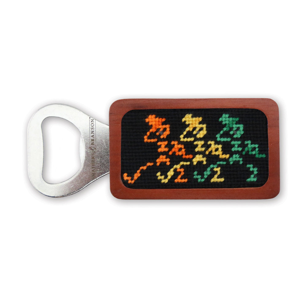 Grateful Dead Dancing Skeletons Needlepoint Bottle Opener by Smathers & Branson - Country Club Prep