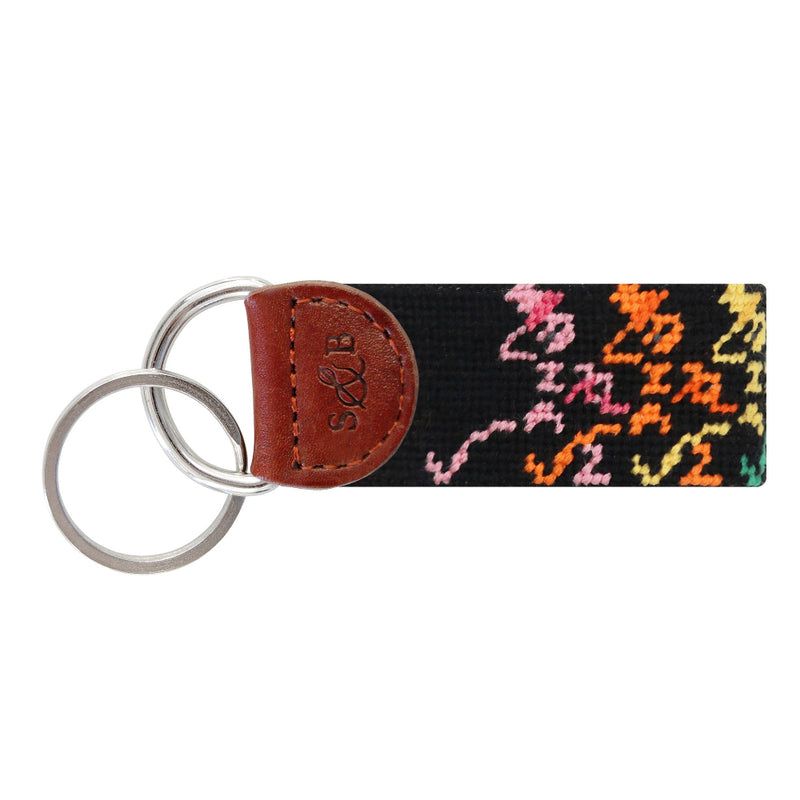 Grateful Dead Dancing Skeletons Needlepoint Key Fob by Smathers & Branson