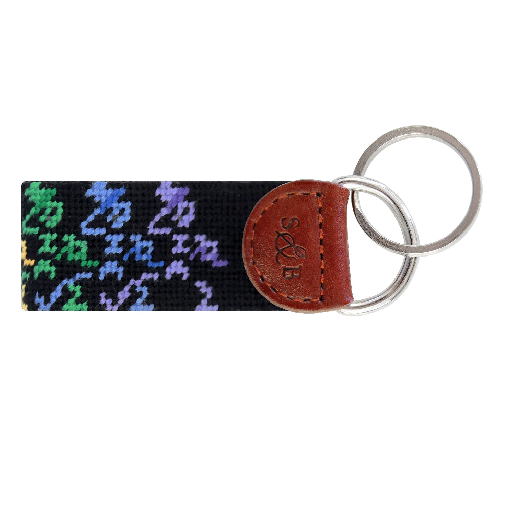 Grateful Dead Dancing Skeletons Needlepoint Key Fob by Smathers & Branson