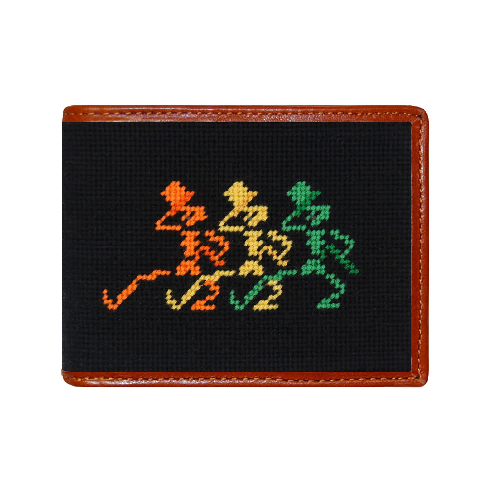 Grateful Dead Dancing Skeletons Needlepoint Bi-Fold Wallet by Smathers & Branson
